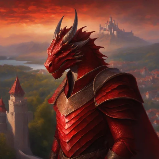 Portrait of a dragonborn