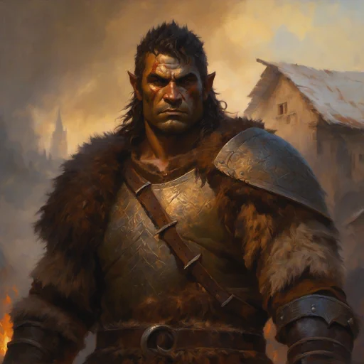 Portrait of a half-orc